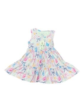 Pete + Lucy - NWT - Girls Sleeveless Tiered Sea Shell Print Dress - Multicolor